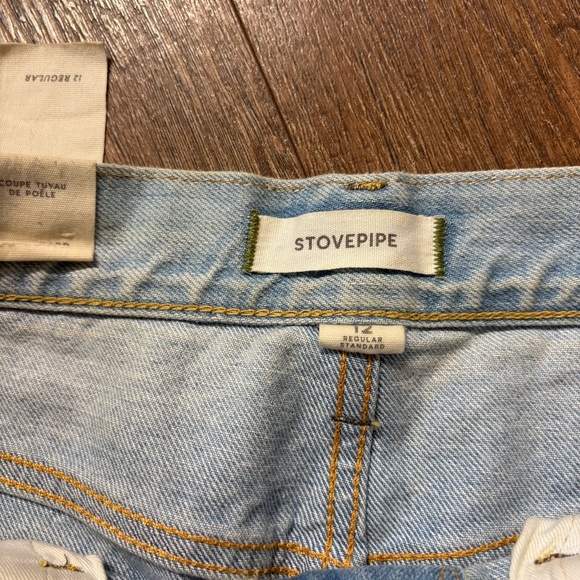 NWT AE77 Premium Denim wide leg stovepipe jeans - Picture 5 of 7